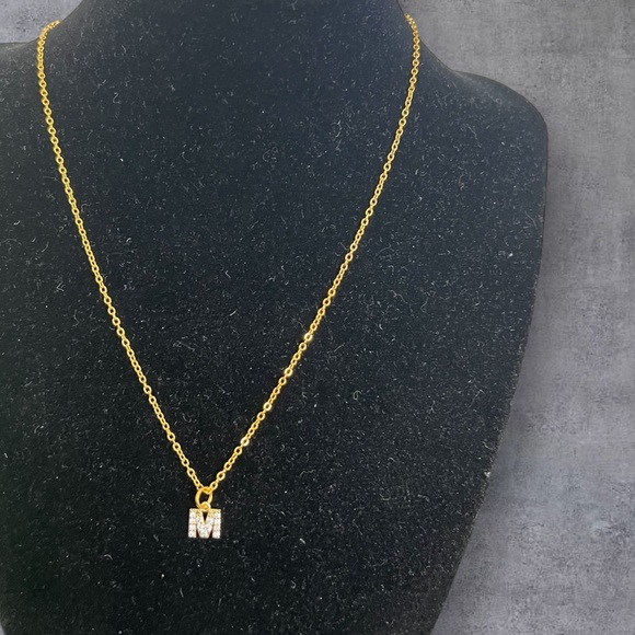 14K GP Name initials (Letter) pendant & necklace CHOOSE one from A-Z - Picture 2 of 5